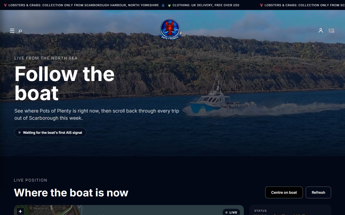 Live vessel tracker: where the boat is right now.